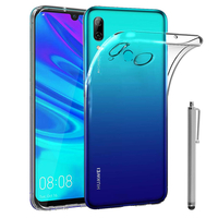 Huawei P Smart (2019) 6.21" POT-LX3/ POT-LX1/ POT-AL00/ POT-LX1AF/ POT-LX2J/ POT-LX1RUA: Accessoire Housse Etui Coque gel UltraSlim et Ajustement parfait + Stylet - TRANSPARENT