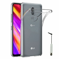 LG G7 One 6.1"/ LG X5 (2018) (non compatible LG X5 5.5" (2016)) [Les Dimensions EXACTES du telephone: 153.2 x 71.9 x 7.9 mm]: Accessoire Housse Etui Coque gel UltraSlim et Ajustement parfait + mini Stylet - TRANSPARENT