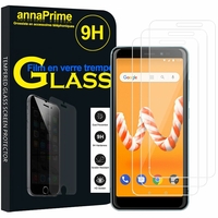 Wiko Sunny 3 Plus/ Sunny3 Plus 5.45" (non compatible Wiko Sunny 3 5.0") [Les Dimensions EXACTES du telephone: 148 x 72 x 9.3 mm]: Lot / Pack de 3 Films de protection d'écran Verre Trempé