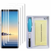 Samsung Galaxy Note 8 6.3"/ Note8 Duos: Lot/ Pack 3 Films de Protection d'écran en Verre trempé Nano incurve?e 3D avec Liquide et Lampe UV