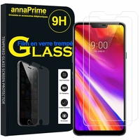 LG G7 Fit/ G7 Fit+/ G7 Fit Plus 6.1" [Les Dimensions EXACTES du telephone: 153.2 x 71.9 x 7.9 mm]: Lot / Pack de 2 Films de protection d'écran Verre Trempé