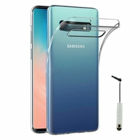 Samsung Galaxy S10 6.1" (non compatible Galaxy S10 5G 6.7"/ S10+ 6.4"/ S10e 5.8"): Accessoire Housse Etui Coque gel UltraSlim et Ajustement parfait + mini Stylet - TRANSPARENT