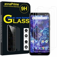 Nokia 5.1 Plus (2018)/ Nokia X5 TA-1109 5.86" (non compatible Nokia 5.1 5.5") [Les Dimensions EXACTES du telephone: 149.5 x 72 x 8.1 mm]: Lot / Pack de 3 Films de protection d'écran Verre Trempé