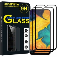 Samsung Galaxy A30 SM-A305F 6.4" [Les Dimensions EXACTES du telephone: 158.5 x 74.5 x 7.7 mm]: Lot / Pack de 2 Films de protection d'écran Verre Trempé