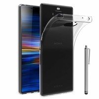 Sony Xperia 10/ Xperia XA3 6.0" I3113 I4113 I4193 I3123 (non compatible Xperia 10 Plus 6.5") [Les Dimensions EXACTES du telephone: 155.7 x 68 x 8.4 mm]: Accessoire Housse Etui Coque gel UltraSlim et Ajustement parfait + Stylet - TRANSPARENT