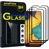 Samsung Galaxy A20 6.4" SM-A205F/ A205F/DS (non compatible Galaxy A20e 5.8") [Les Dimensions EXACTES du telephone: 158.4 x 74.7 x 7.8 mm]: Lot / Pack de 3 Films de protection d'écran Verre Trempé