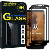 Motorola Moto G6 Play XT1922 5.7" (non compatible Moto G6/ G6 Plus): Lot / Pack de 2 Films de protection d'écran Verre Trempé