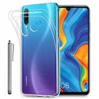 Huawei Nova 4e 6.15" MAR-LX2/ MAR-AL00/ MAR-TL00 (non compatible Huawei Nova 4 6.4"): Accessoire Housse Etui Coque gel UltraSlim et Ajustement parfait + Stylet - TRANSPARENT