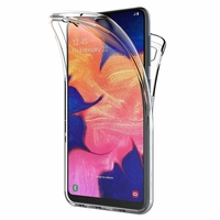 Samsung Galaxy A10 6.2" SM-A105F/ A105F/DS [Les Dimensions EXACTES du telephone: 155.6 x 75.6 x 7.9 mm]: Coque Housse Silicone Gel TRANSPARENTE ultra mince 360° protection intégrale Avant et Arrière - TRANSPARENT