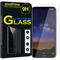 Nokia 2.2 (2019) 5.71" TA-1183 (non compatible Nokia 2 (2017) 5.0") [Les Dimensions EXACTES du telephone: 146 x 70.6 x 9.3 mm]: 1 Film de protection d'écran Verre Trempé