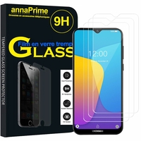 DOOGEE Y8C 6.08" [Les Dimensions EXACTES du telephone: 156.80 x 75.25 x 9 mm]: Lot / Pack de 3 Films de protection d'écran Verre Trempé