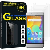 Micromax Vdeo 2 4.5" Q4101 [Les Dimensions EXACTES du telephone: 132 x 66 x 9.7 mm]: Lot / Pack de 3 Films de protection d'écran Verre Trempé