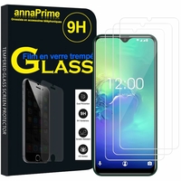 OUKITEL C15 PRO+ Plus/ C15 PRO 6.09" [Les Dimensions EXACTES du telephone: 155.6 x 73.3 x 8.9 mm]: Lot / Pack de 3 Films de protection d'écran Verre Trempé