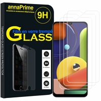 Samsung Galaxy A50S 6.4" SM-A507FN A507FN/DS [Les Dimensions EXACTES du telephone: 158.5 x 74.5 x 7.7 mm]: Lot / Pack de 3 Films de protection d'écran Verre Trempé