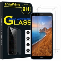 Xiaomi Redmi 7A 5.45" MZB7995IN M1903C3EG M1903C3EH M1903C3EI (non compatible Xiaomi Redmi 7 6.26"): Lot / Pack de 3 Films de protection d'écran Verre Trempé