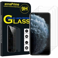 Apple iPhone 11 Pro 5.8" A2215 A2160 A2217 (non compatible iPhone 11 6.1"/ iPhone 11 Pro Max 6.5"): Lot / Pack de 3 Films de protection d'écran Verre Trempé