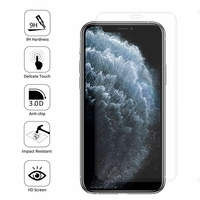Apple iPhone 11 Pro 5.8" A2215 A2160 A2217 (non compatible iPhone 11 6.1"/ iPhone 11 Pro Max 6.5"): 1 Film en Verre Trempé Bord Incurvé Resistant