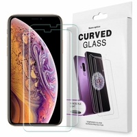 Apple iPhone XS (2018) 5.8" (non compatible iPhone XS Max 6.5"): Lot/ Pack 2 Films de Protection d'écran en Verre trempé Nano incurve?e 3D avec Liquide et Lampe UV
