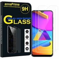 Samsung Galaxy M10S 6.4" SM-M107F M107F/DS M107G M107Y M107M (non compatible Galaxy M10 6.22"): Lot / Pack de 2 Films de protection d'écran Verre Trempé