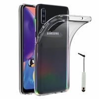 Samsung Galaxy A70S 6.7" SM-A707F A707FN A707GM A707MN A7070 A707W: Accessoire Housse Etui Coque gel UltraSlim et Ajustement parfait + mini Stylet - TRANSPARENT