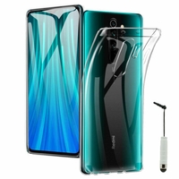 Xiaomi Redmi Note 8 Pro 6.53" 2015105, M1906G7I (non compatible Xiaomi Redmi Note 8 6.3"): Accessoire Housse Etui Coque gel UltraSlim et Ajustement parfait + mini Stylet - TRANSPARENT