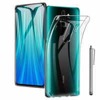Xiaomi Redmi Note 8 Pro 6.53" 2015105, M1906G7I (non compatible Xiaomi Redmi Note 8 6.3"): Accessoire Housse Etui Coque gel UltraSlim et Ajustement parfait + Stylet - TRANSPARENT