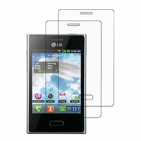 LG Optimus L3 E400: Lot / Pack de 2x Films de protection d'écran clear transparent