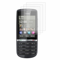 Nokia Asha 300: Lot / Pack de 3x Films de protection d'écran clear transparent