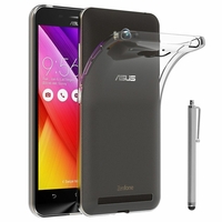 Asus Zenfone Max ZC550KL/ ZC550KL (2016)/ ZC550KL-6A076IN: Coque Silicone gel UltraSlim et Ajustement parfait + Stylet - TRANSPARENT