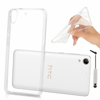 HTC Desire 728 dual sim/ 728G dual sim: Coque Silicone gel UltraSlim et Ajustement parfait + mini Stylet - TRANSPARENT