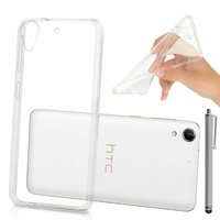 HTC Desire 728 dual sim/ 728G dual sim: Coque Silicone gel UltraSlim et Ajustement parfait + Stylet - TRANSPARENT