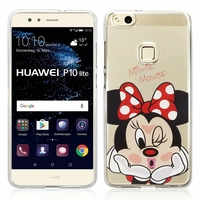 Huawei P10 Lite 5.2" (non compatible Huawei P10/ P10 Plus): Coque silicone Ultra-Fine Dessin animé jolie - Minnie Mouse