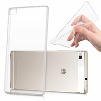 Huawei P8 (non compatible Huawei P8lite): Coque Silicone gel UltraSlim et Ajustement parfait - TRANSPARENT