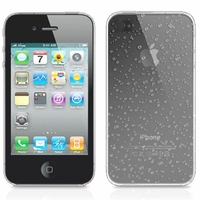 Apple iPhone 4/ 4S/ 4G: Coque Silicone Antichoc Ultraslim motif de grains flottés - BLANC