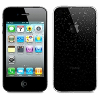 Apple iPhone 4/ 4S/ 4G: Coque Silicone Antichoc Ultraslim motif de grains flottés - NOIR