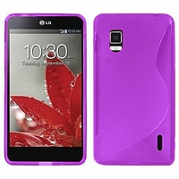 LG Optimus G E975/ E973/ E971/ F180: Coque silicone Gel motif S au dos - VIOLET