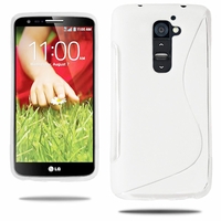 LG G2 Mini LTE Dual Sim D618 D620 D620R D620K: Coque silicone Gel motif S au dos - BLANC