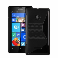 Microsoft Nokia Lumia 532/ 532 Dual SIM: Coque silicone Gel motif S au dos - NOIR