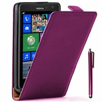 Nokia Lumia 625: Etui Rabattable Verticale en cuir PU + Stylet - VIOLET