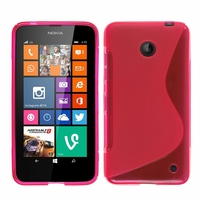 Nokia Lumia 630/ 630 3G/ 635/ 638/ RM-974/ RM-975/ RM-976: Coque silicone Gel motif S au dos - ROSE