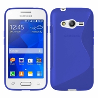 Samsung Galaxy Trend 2 Lite SM-G318H: Coque silicone Gel motif S au dos - BLEU