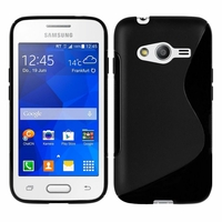 Samsung Galaxy Trend 2 Lite SM-G318H: Coque silicone Gel motif S au dos - NOIR