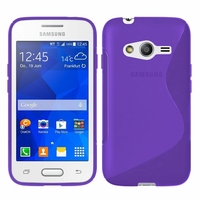 Samsung Galaxy Trend 2 Lite SM-G318H: Coque silicone Gel motif S au dos - VIOLET