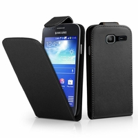 Samsung Galaxy Trend Lite S7390/ Galaxy Fresh Duos S7392: Etui Simili Cuir - NOIR