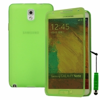 Samsung Galaxy Note 3 Neo / Lite Duos 3G LTE SM-N750 SM-N7505 SM-N7502: Coque Silicone gel Livre rabat + mini Stylet - VERT