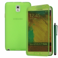 Samsung Galaxy Note 3 Neo / Lite Duos 3G LTE SM-N750 SM-N7505 SM-N7502: Coque Silicone gel Livre rabat + Stylet - VERT