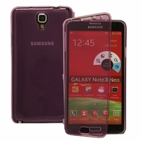 Samsung Galaxy Note 3 Neo / Lite Duos 3G LTE SM-N750 SM-N7505 SM-N7502: Coque Silicone gel Livre rabat - VIOLET