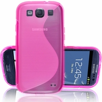 Samsung Galaxy S3 i9300/ i9305 Neo/ LTE 4G: Coque silicone Gel motif S au dos - ROSE