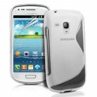Samsung Galaxy S3 mini i8190/ i8200 VE: Coque silicone Gel motif S au dos - TRANSPARENT