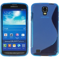 Samsung Galaxy S4 Active I9295/ I537 LTE: Coque silicone Gel motif S au dos - BLEU